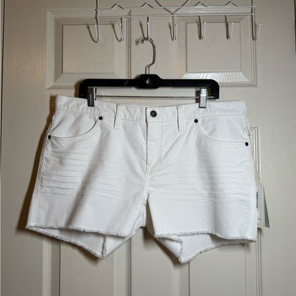 Carve Designs White Jean Shorts with Frayed Hems - Picture 1 of 10